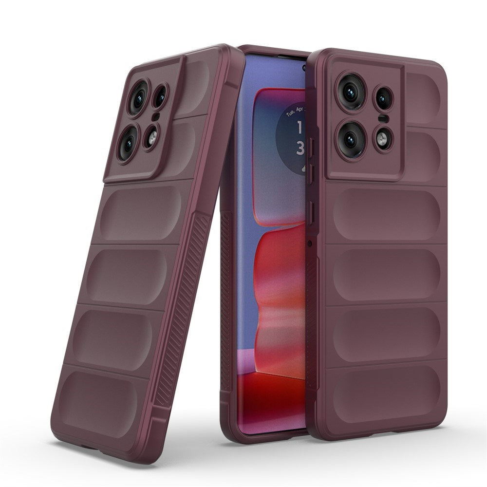 EIDERWOOD Motorola Edge 50 Pro Flexible Plastic Case - Wine Red