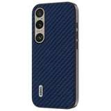 Sony Xperia 1 VI Carbon Fiber Leather Covered Case - Dark Blue