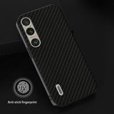 Sony Xperia 1 VI Carbon Fiber Leather Covered Case - Black