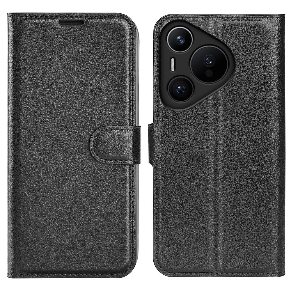 EIDERWOOD Huawei Pura 70 Faux Leather Flip Case with Cardholder & Stand Function - Black