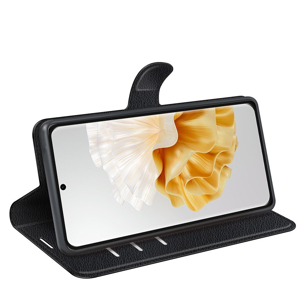 EIDERWOOD Huawei Pura 70 Faux Leather Flip Case with Cardholder & Stand Function - Black