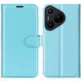 EIDERWOOD Huawei Pura 70 Faux Leather Flip Case with Cardholder & Stand Function - Blue