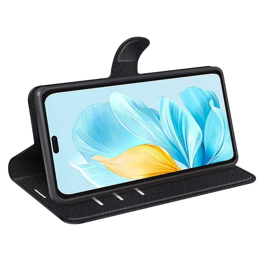 EIDERWOOD Honor 200 Lite Faux Leather Flip Case with Cardholder & Stand Function - Black