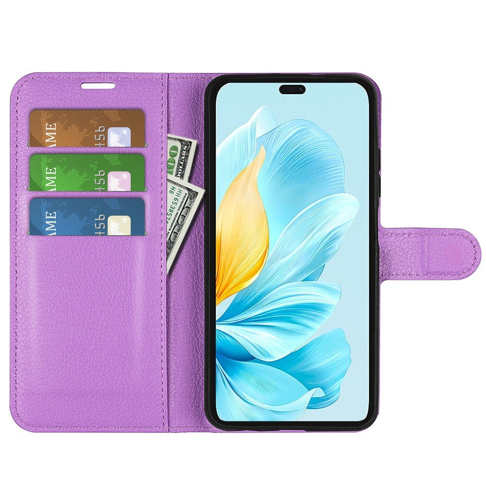 EIDERWOOD Honor 200 Lite Faux Leather Flip Case with Cardholder & Stand Function - Purple