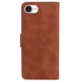 EIDERWOOD iPhone 16e Leatherette Flip Case with Stand Function & Card Holder - Brown