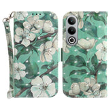 EIDERWOOD OnePlus Nord CE4 (5G) Artificial Leather Case w. Print & Strap - Green with Flowers