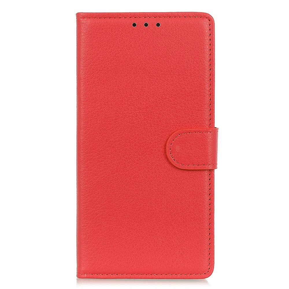 EIDERWOOD iPhone 16 Pro Max Litchi Leather Wallet Case - Red