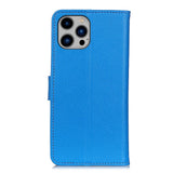 EIDERWOOD iPhone 16 Pro Max Litchi Leather Wallet Case - Blue