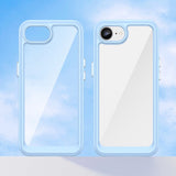 EIDERWOOD iPhone 16e Hybrid Plastic Case - Transparent / Blue Edge