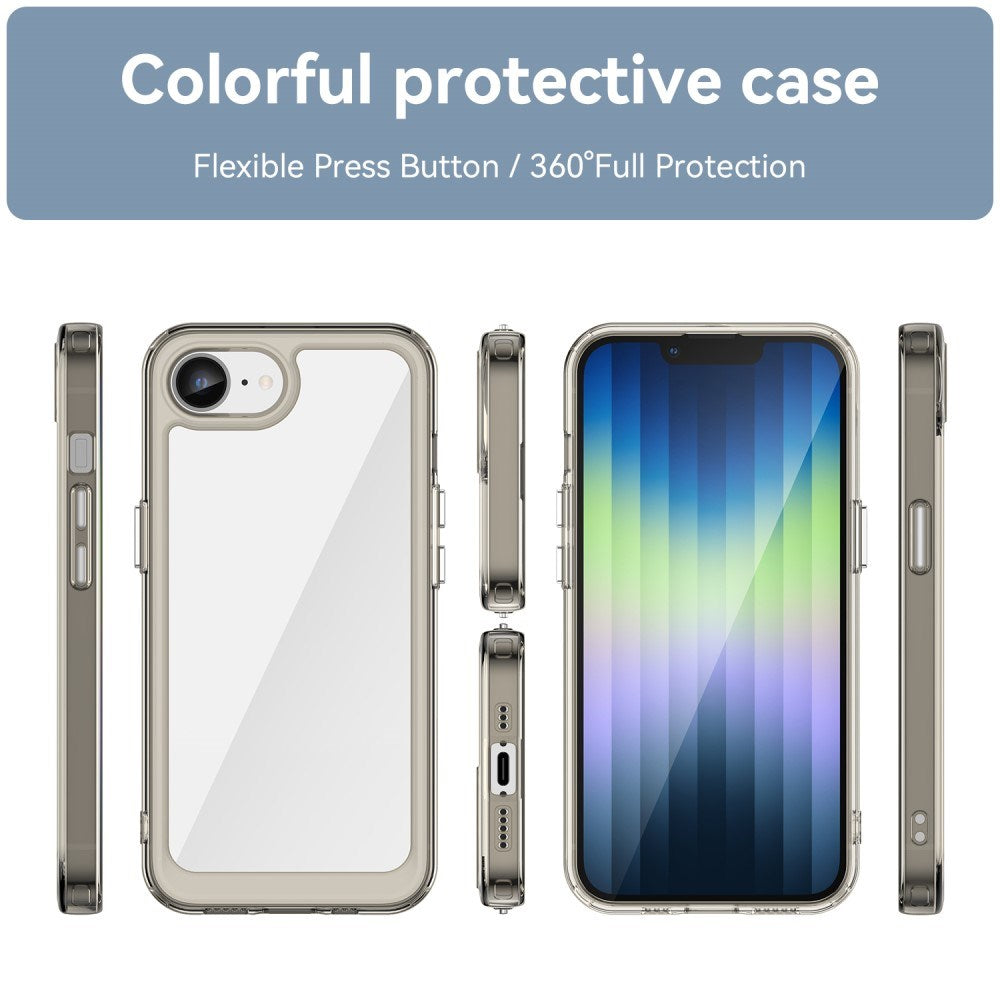 EIDERWOOD iPhone 16e Hybrid Plastic Case - Transparent / Grey