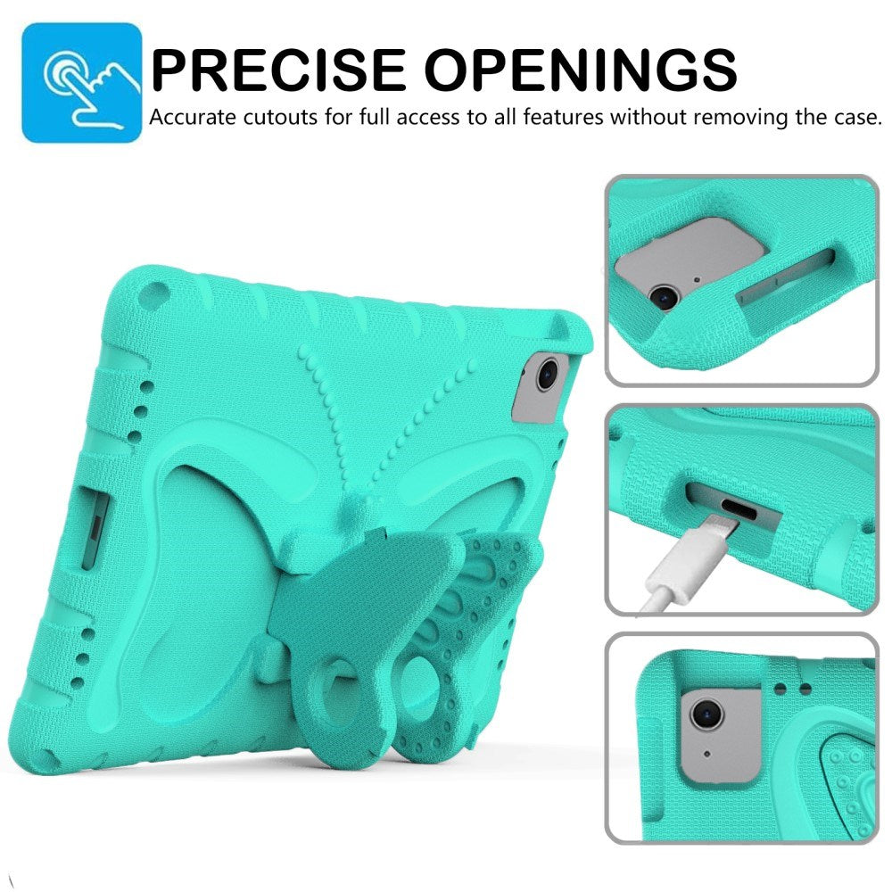 EIDERWOOD iPad Air 11" (2024) Kids Case - Butterfly Kickstand Case - Mint Green