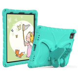 EIDERWOOD iPad Pro 11" (2024) Kids Case - Butterfly Kickstand Case - Mint Green