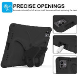 EIDERWOOD iPad Pro 11" (2024) Kids Case - Butterfly Kickstand Case - Black