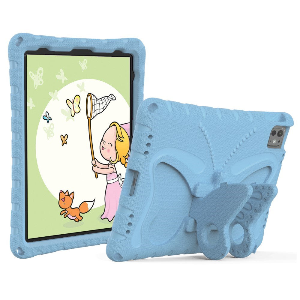 EIDERWOOD iPad Pro 11" (2024) Kids Case - Butterfly Kickstand Case - Light Blue