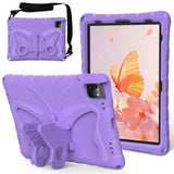 EIDERWOOD iPad Air / Pro 13" (2024) / Pro 12.9" (2022-2018) Kids Case - Butterfly Kickstand Case - Purple