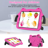 EIDERWOOD iPad Air 11" (2024) Kids Case - Smiley - Kickstand & Handle - Pink