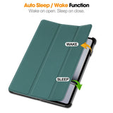 OnePlus Pad 2 Tri-Fold Leather Flip Case w. Wake Up/Sleep Function - Green