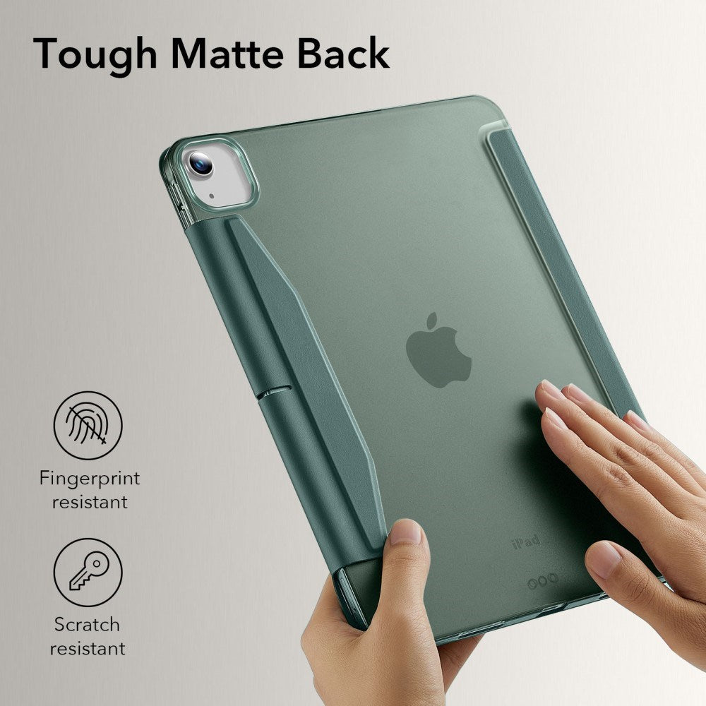 iPad Air 13 (2024) / Pro 12.9 (2022 / 2021) ESR Tri-Fold Flip Case with Apple Pencil Holder - Green