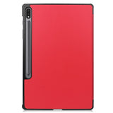 EIDERWOOD Samsung Galaxy Tab S10 Plus Vegan Leather Cover with Stand Function - Red