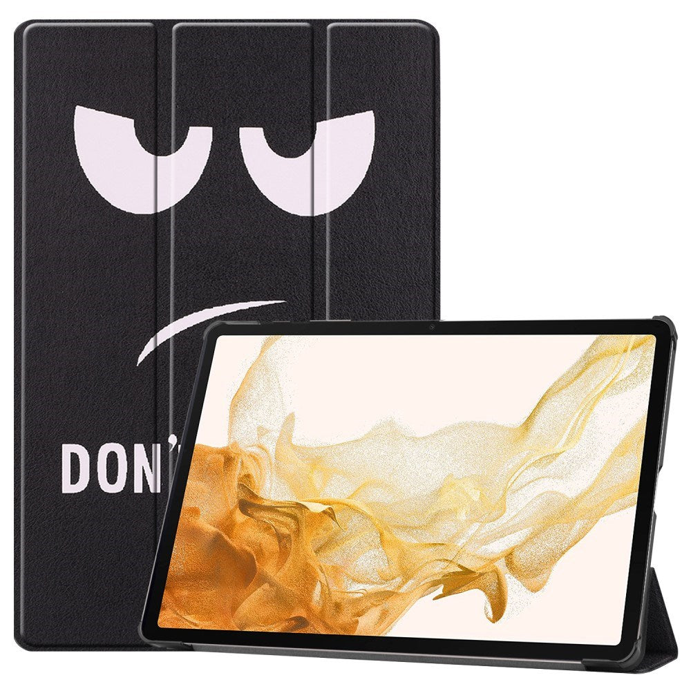 EIDERWOOD Samsung Galaxy Tab S10 Plus Vegan Leather Case with Pattern - "Don't Touch Me"