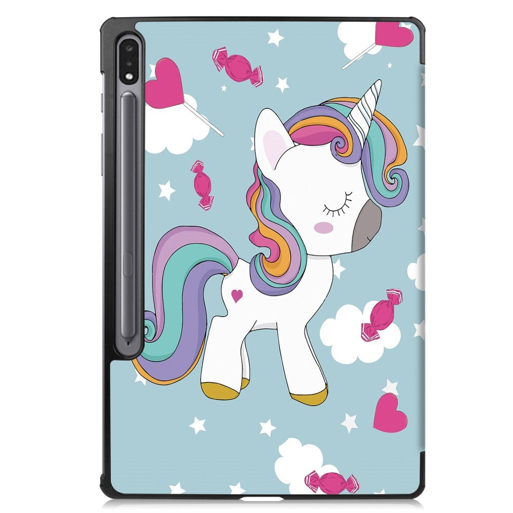 EIDERWOOD Samsung Galaxy Tab S10 Plus Vegan Leather Case with Pattern - Unicorn