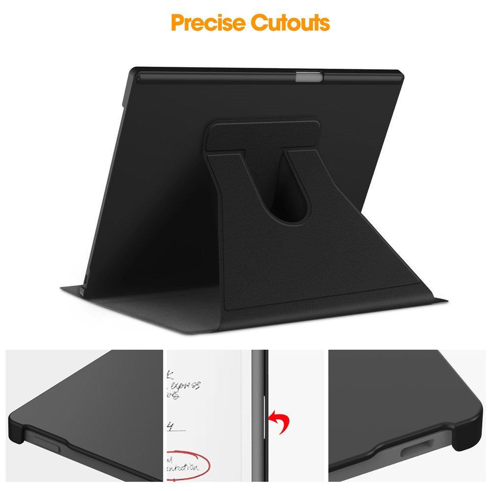 EIDERWOOD ReMarkable Paper Pro Faux Leather Plastic Case with Pen Holder - Black