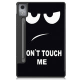 EIDERWOOD Lenovo IdeaTab Pro Tri-Fold Faux Leather Flip Case with Pattern - Don't Touch Me