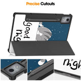 EIDERWOOD Lenovo IdeaTab Pro Tri-Fold Faux Leather Flip Case with Pattern - Cat