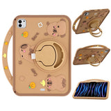 iPad Air 11" (2026 / 2025/ 2024) / Pro 11" (2025 / 2024 / 2022 / 2021 / 2020 / 2018) / Air (2022 / 2020) EIDERWOOD Silicone Case with Rotating Kickstand - Capybara
