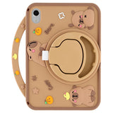 iPad Mini (2024 / 2021) EIDERWOOD Silicone Case with Rotating Kickstand - Capybara