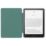 EIDERWOOD Amazon Kindle Paperwhite (2024) Faux Leather Flip Case - Transparent / Dark Green