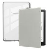 EIDERWOOD Amazon Kindle Paperwhite (2024) Faux Leather Flip Case - Transparent / Grey