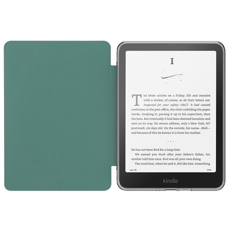 EIDERWOOD Amazon Kindle Paperwhite (2024) Faux Leather Flip Case - Transparent / Dark Blue