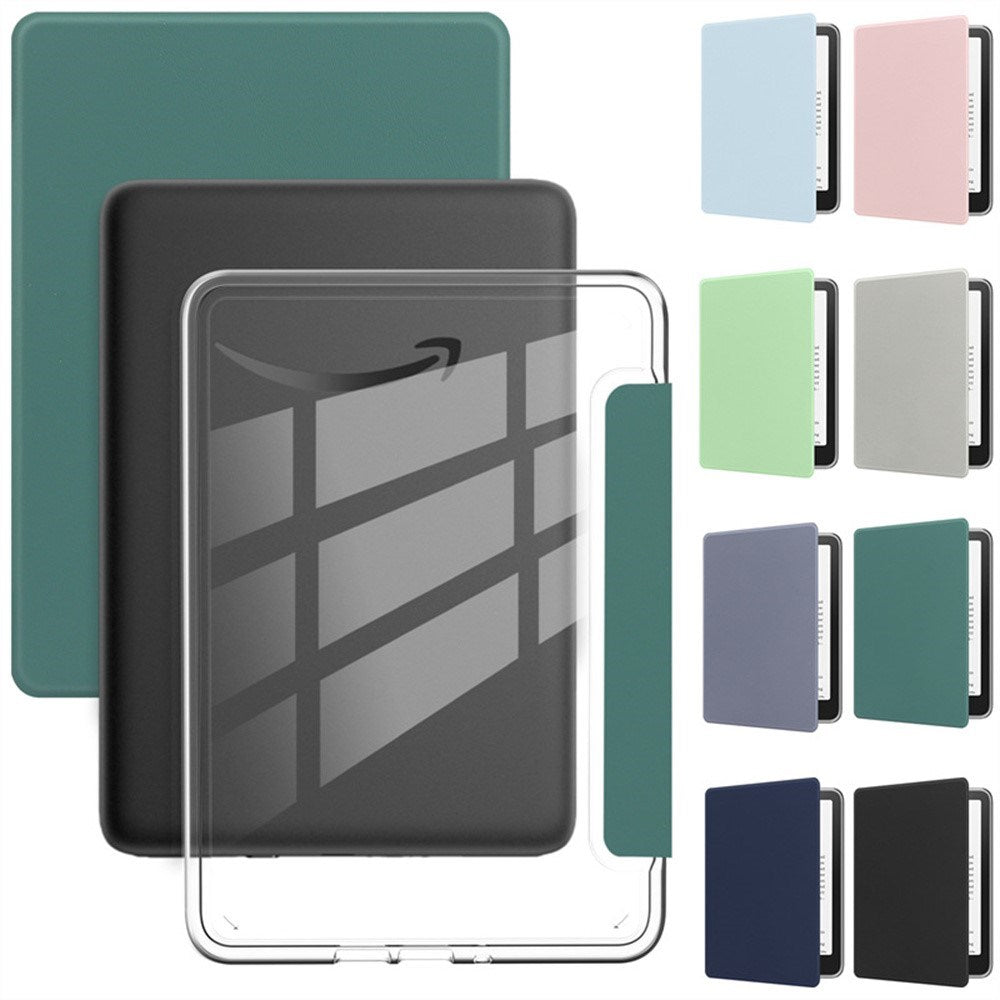 EIDERWOOD Amazon Kindle Paperwhite (2024) Faux Leather Flip Case - Transparent / Dark Blue