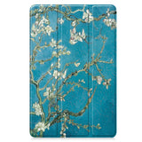 EIDERWOOD Samsung Galaxy Tab S10 FE+ (Plus) Tri-Fold Faux Leather Flip Case with Pattern - Flower
