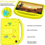 EIDERWOOD Lenovo Tab 10.1" Kids Case with Kickstand & Hand Holder - Yellow
