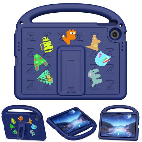 EIDERWOOD Lenovo Tab 10.1" Kids Case with Kickstand & Hand Holder - Dark Blue