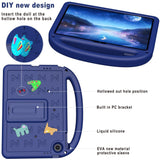 EIDERWOOD Lenovo Tab 10.1" Kids Case with Kickstand & Hand Holder - Dark Blue