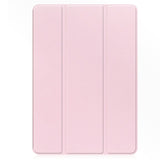 EIDERWOOD Samsung Galaxy Tab S10 FE+ (Plus) Tri-Fold Faux Leather Flip Case with Stylus Pen Holder - Pink