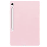 EIDERWOOD Samsung Galaxy Tab S10 FE+ (Plus) Tri-Fold Faux Leather Flip Case with Stylus Pen Holder - Pink
