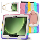 Samsung Galaxy Tab Active5 Pro / Active4 Pro EIDERWOOD Hybrid Plastic Kids Case w. Kickstand & Strap - Multi