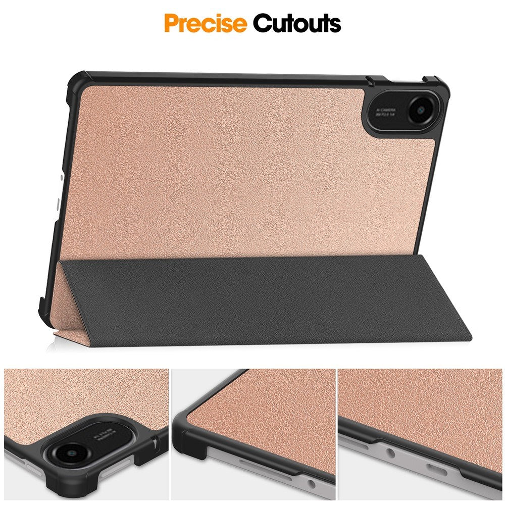 Xiaomi Redmi Pad 2 EIDERWOOD Leather Flip Case - Rose Gold