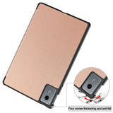 Lenovo Idea Tab 11 EIDERWOOD Leather Flip Case - Rose Gold