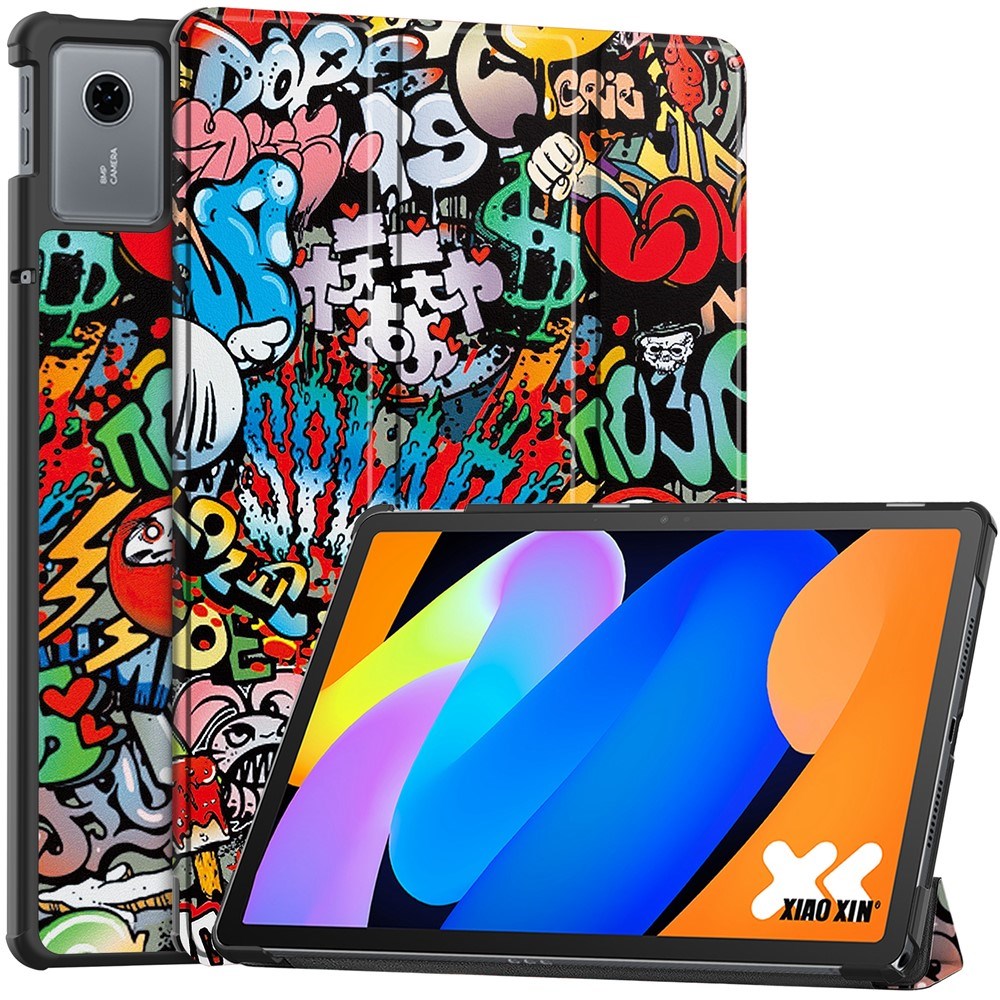Lenovo Idea Tab 11 EIDERWOOD Leather Flip Case with Motif - Graffiti