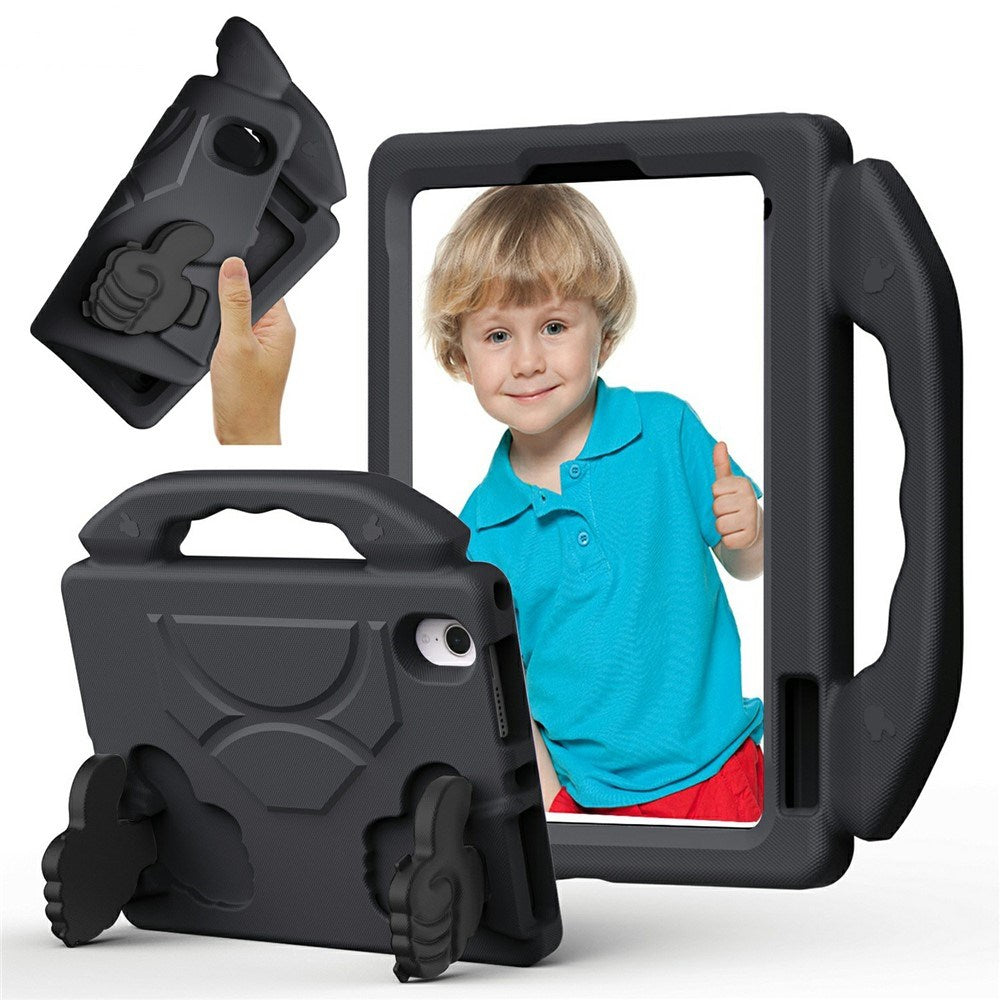 EIDERWOOD iPad Mini (2024 / 2021) Kids Case with Thumb Kickstand - Black