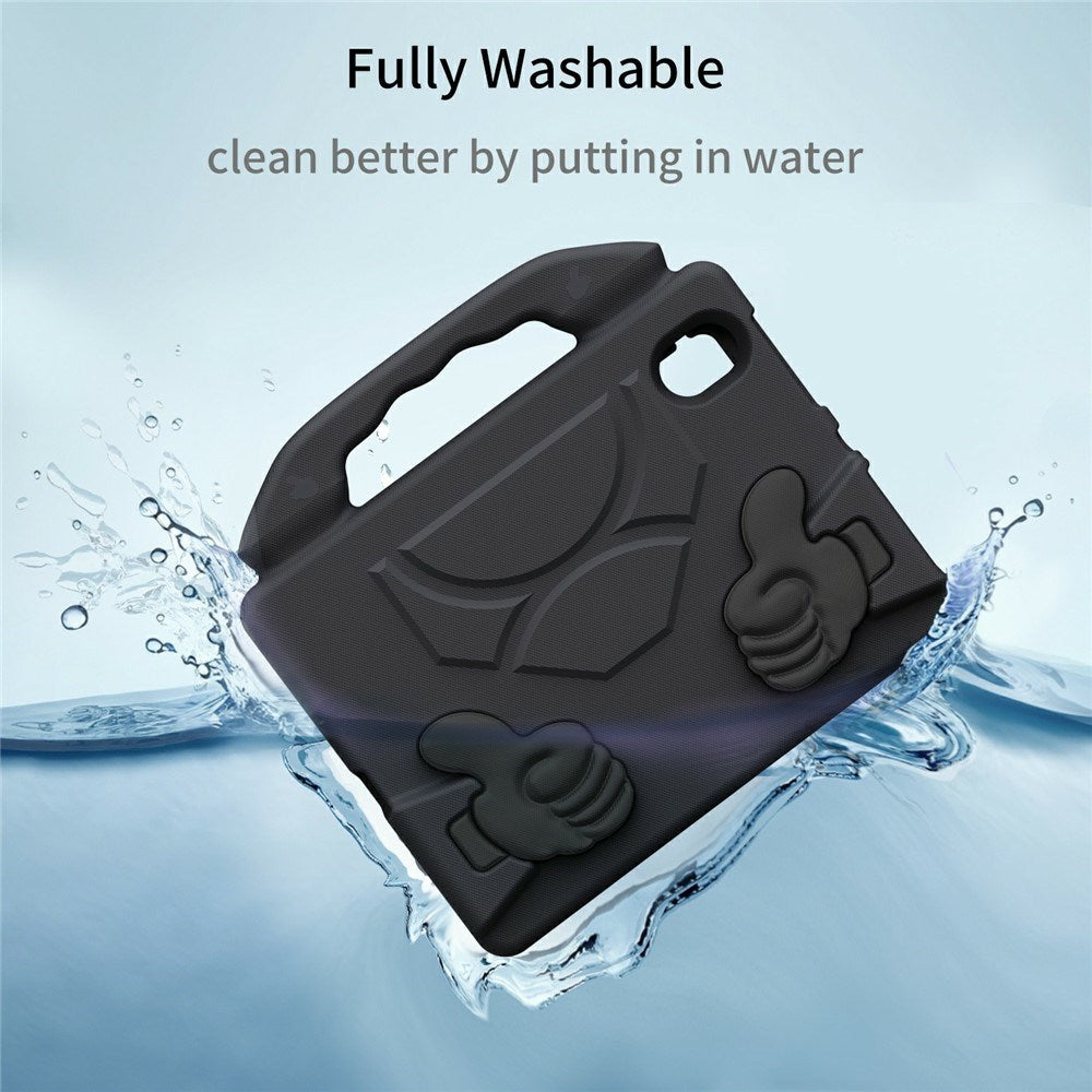 EIDERWOOD iPad Mini (2024 / 2021) Kids Case with Thumb Kickstand - Black