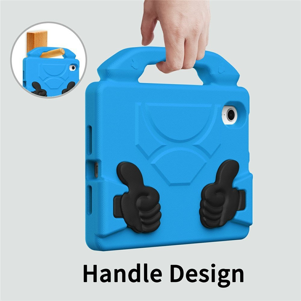 EIDERWOOD iPad Mini (2024 / 2021) Kids Case with Thumb Kickstand - Blue