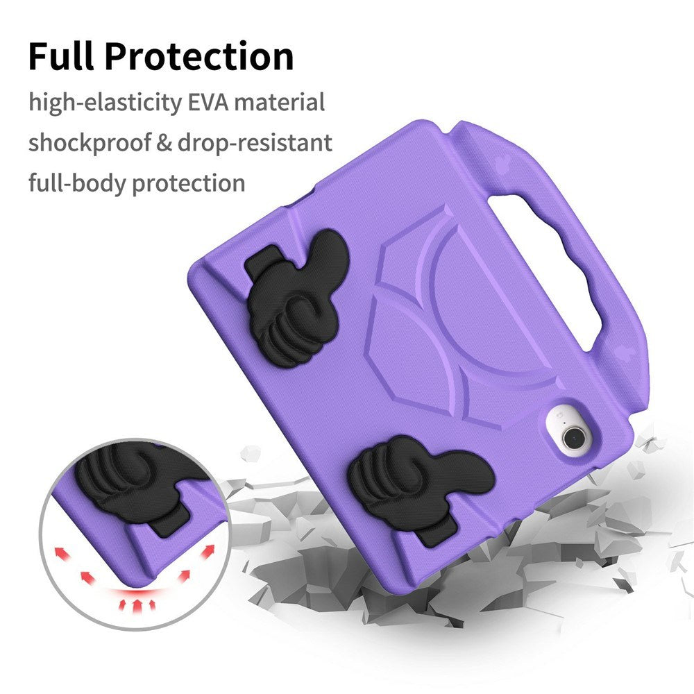 EIDERWOOD iPad Mini (2024 / 2021) Kids Case with Thumb Kickstand - Purple
