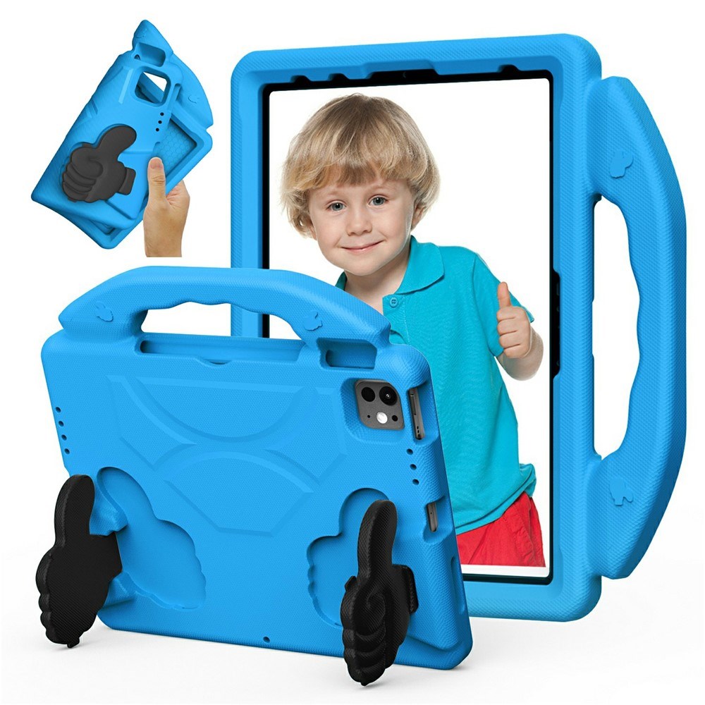 EIDERWOOD iPad Pro 11" (2025 - 2018) / Air (2022 / 2020) Kids Case with Thumb Kickstand - Blue