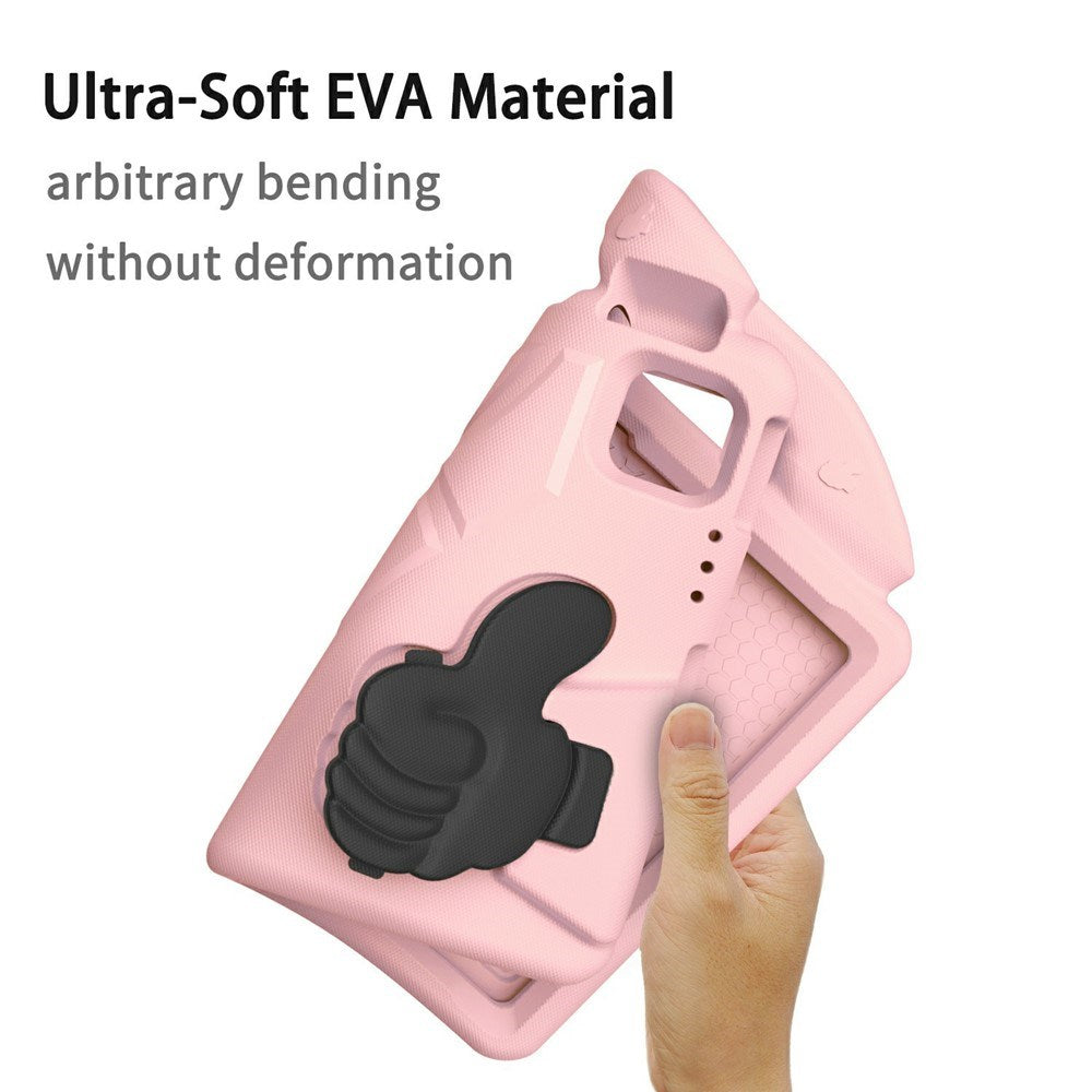 EIDERWOOD iPad Pro 11" (2025 - 2018) / Air (2022 / 2020) Kids Case with Thumb Kickstand - Pink